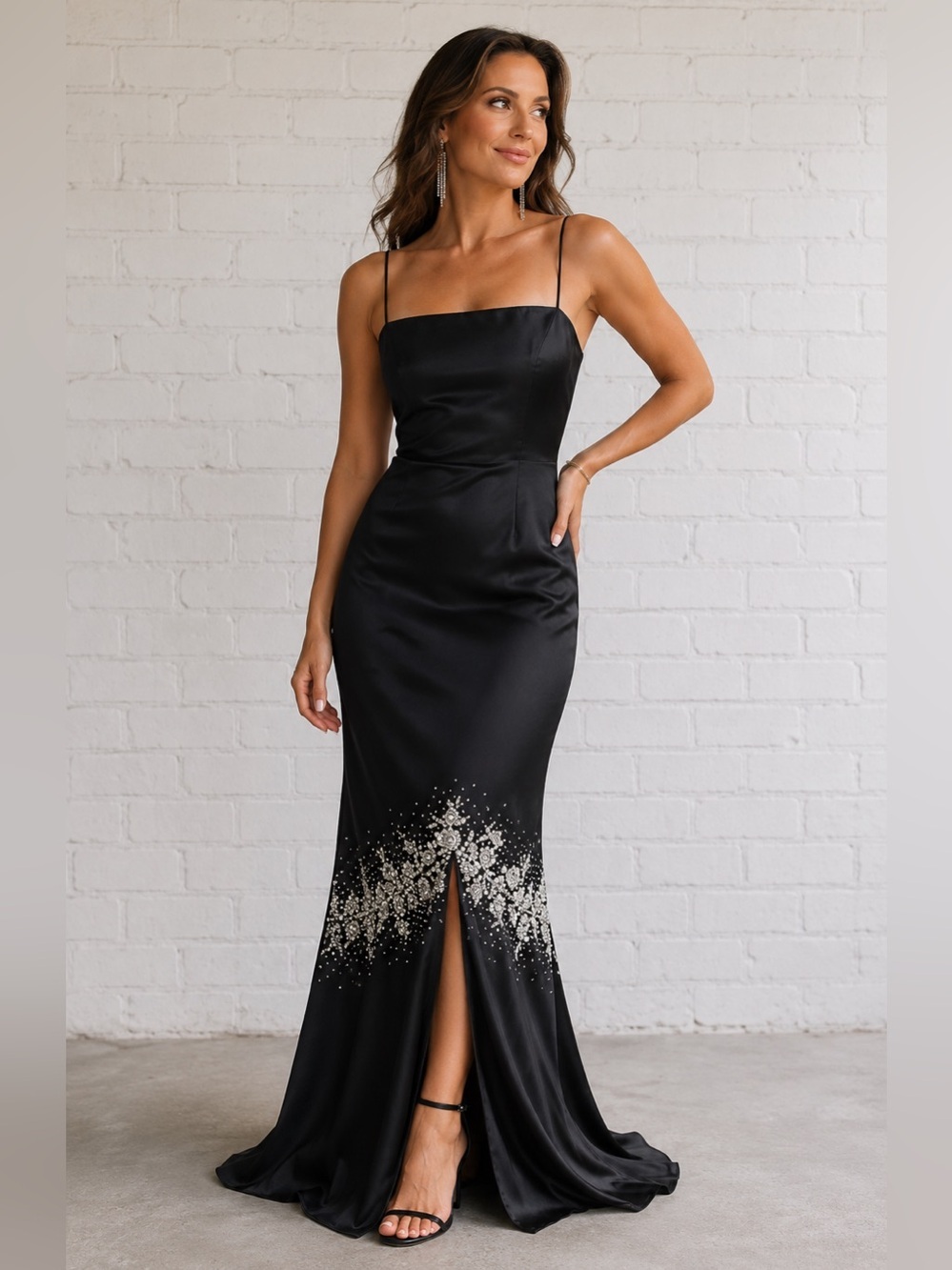 CACHE Black Embellished Formal Dress 12